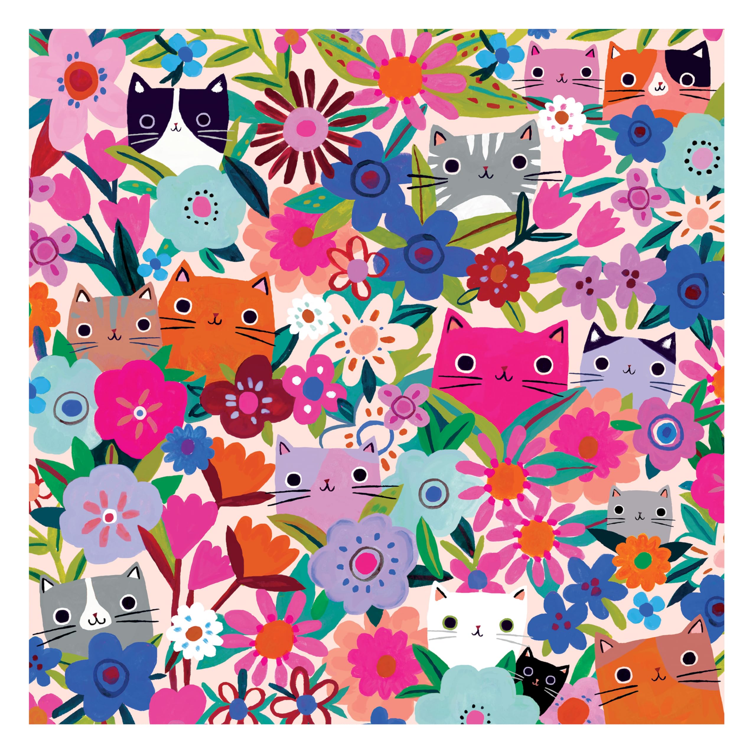 Amazon.com: Mudpuppy Blooming Cats – 500 Piece Family Jigsaw